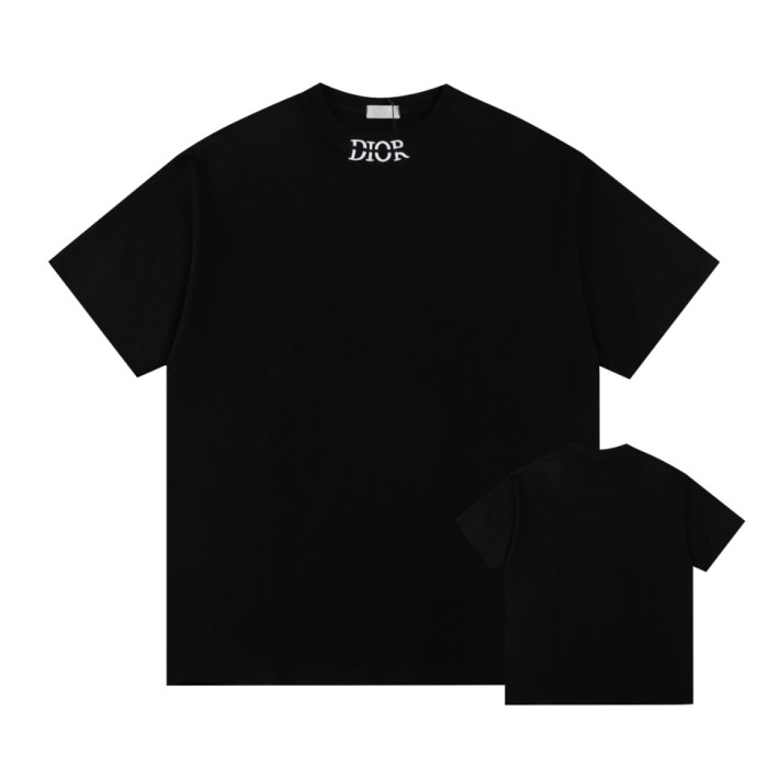 【話題商品！】 ディオール 激安偽物 24 ss春夏アルファベット刺繍半袖Tシャツ