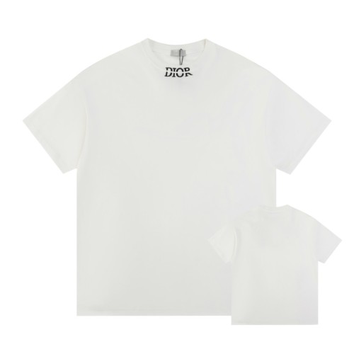 追跡付 ディオール コピーおすすめ 24 ss春夏アルファベット刺繍半袖Tシャツ