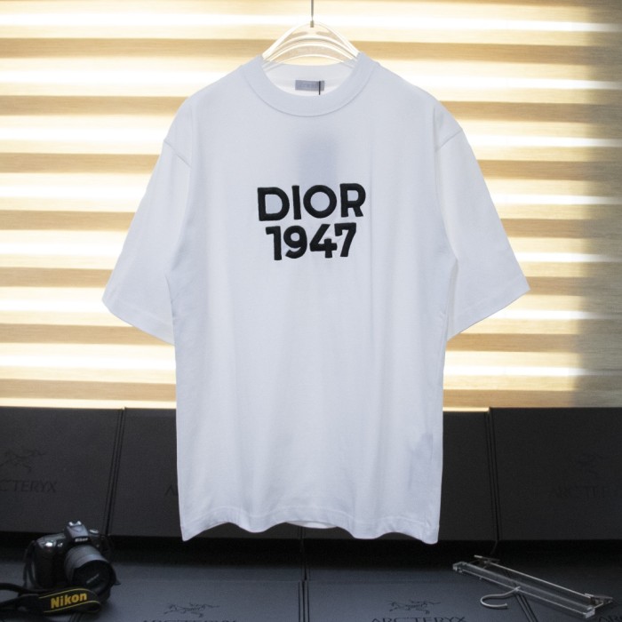 高品質 ディオール 激安通販 刺繍ラウンドネック半袖Tシャツ2色