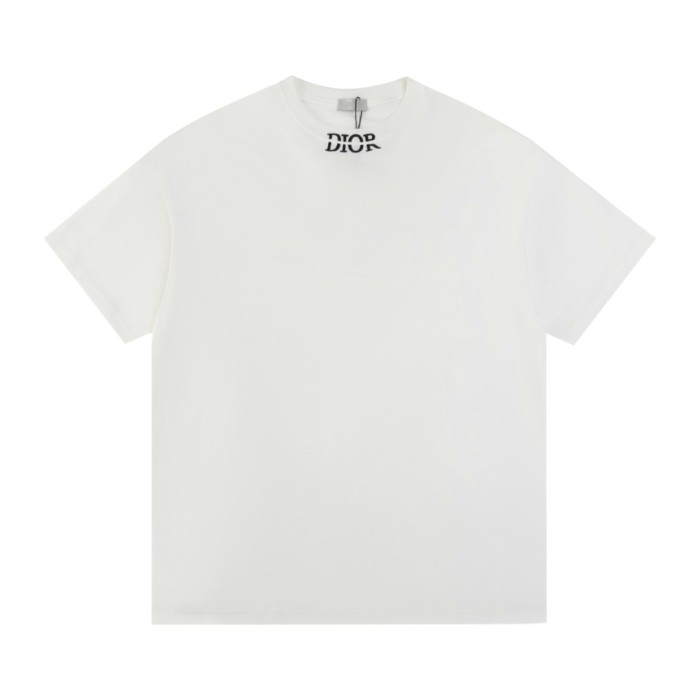 追跡付 ディオール コピーおすすめ 24 ss春夏アルファベット刺繍半袖Tシャツ