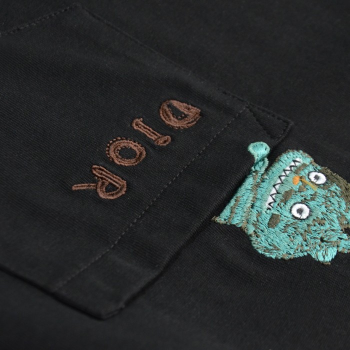 ★超人気 ディオール 激安通販 ポケットポジショニング恐竜刺繍カジュアル丸首半袖Tシャツ