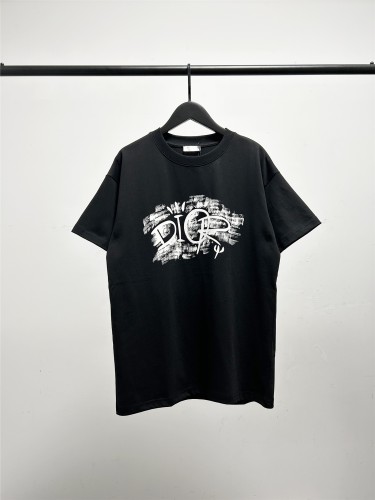 稀少 ディオール コピー の男女同型陰影アルファベット半袖Tシャツ