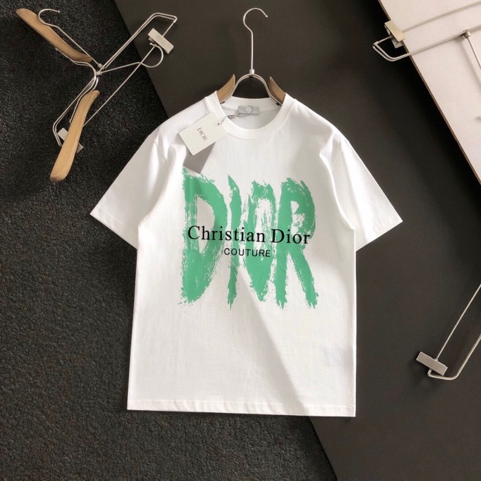 日本未入荷 ディオール n級品 2024 ss最新レザーロゴ発泡丸首半袖Tシャツ