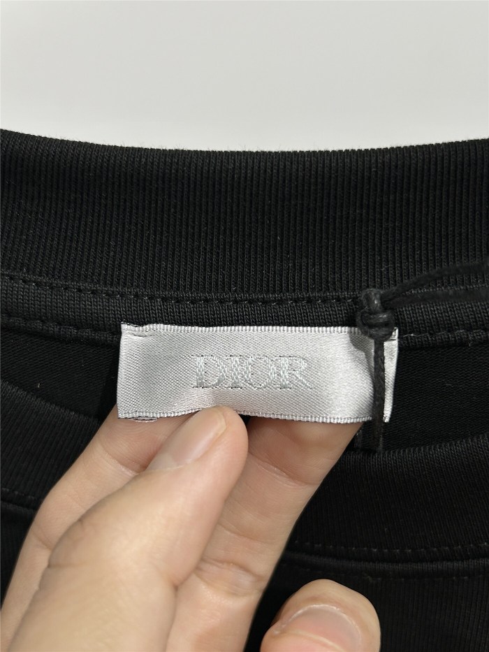 稀少 ディオール コピー の男女同型陰影アルファベット半袖Tシャツ
