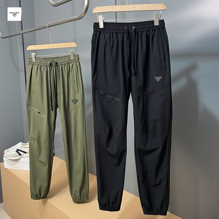 ★超人気 プラダ コピー 24 ss新型2色insツール機能風アイスシルク薄手ツール傘兵パンツ
