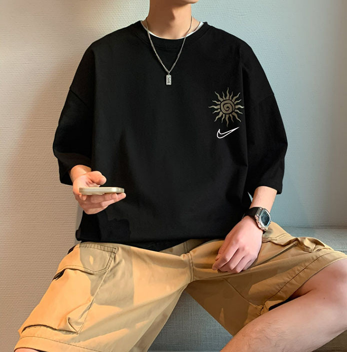 高品質 ナイキ スーパーコピー 夏の純綿半袖Tシャツ氷感通気半袖Tシャツ