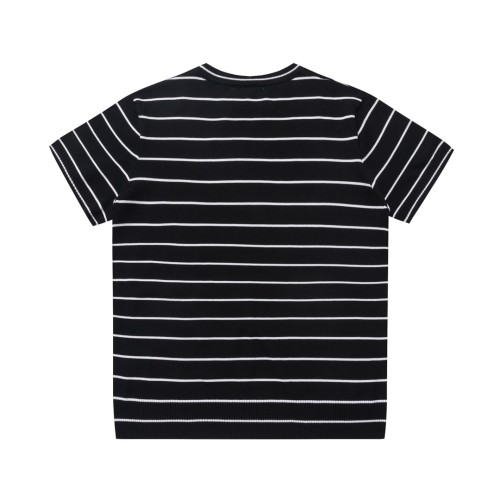 入手困難 プラダ コピーおすすめ ストライプ定番ロゴストライプ半袖Tシャツ