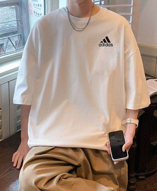 超奇跡の入荷☆ アディダス 激安偽物 純綿カップルTシャツ2色