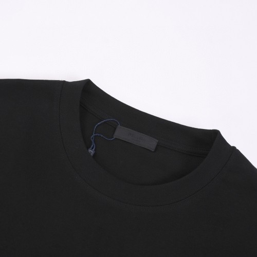 一目惚れ♪ プラダ コピー 2024 SS春夏ゴールドトリコロールクラシックオールインワン半袖Tシャツ
