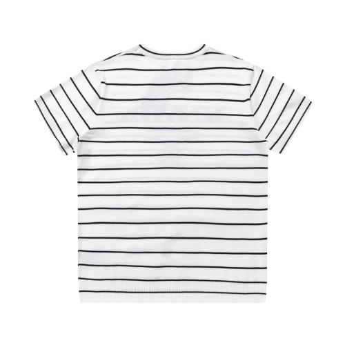 超話題! プラダ 偽物通販 ストライプ定番ロゴストライプ半袖Tシャツ