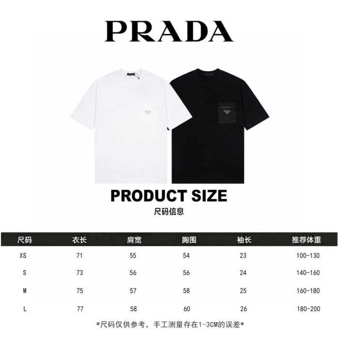 大人気 プラダ 激安通販 ポケットジッパートリコロールネック半袖Tシャツ