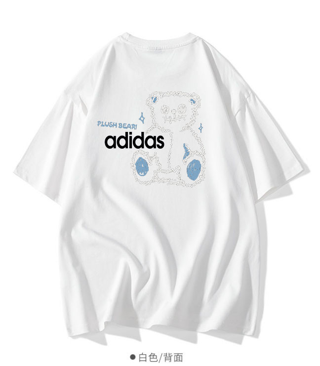 超奇跡の入荷☆ アディダス 激安偽物 純綿カップルTシャツ2色