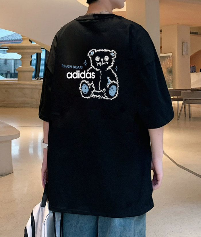 超奇跡の入荷☆ アディダス 激安偽物 純綿カップルTシャツ2色