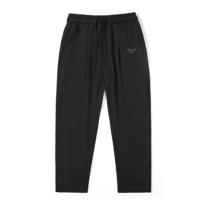 日本未入荷 プラダ 激安通販 クラシック三角皮ロゴカジュアルパンツ