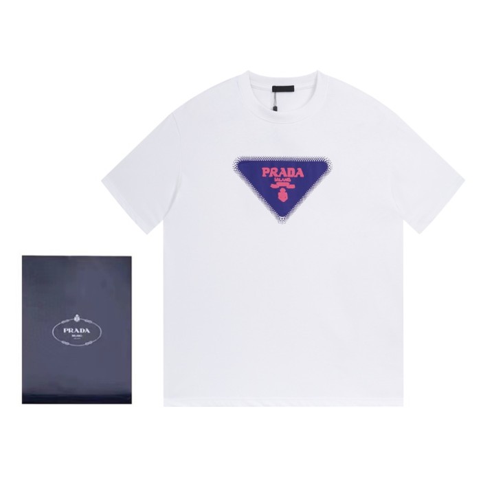 使い勝手良し プラダ 激安偽物 24 SSロゴプリントペアルックTシャツ半袖