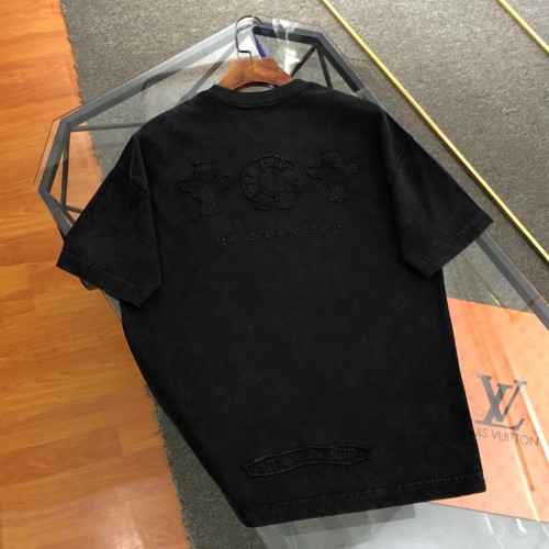 高品質 クロムハーツ スーパーコピー 2024新作布刺繍半袖Tシャツ