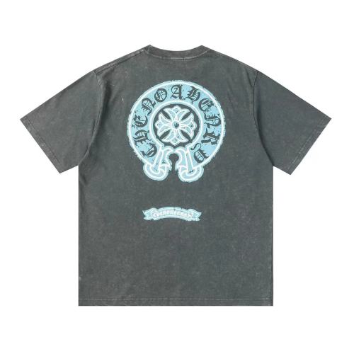 【話題商品！】クロムハーツ 激安偽物 馬蹄サンスクリットプリントひび割れ半袖Tシャツ
