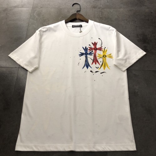 ★超人気 クロムハーツ コピーおすすめ 2024新ロゴ手描きプリント半袖Tシャツ