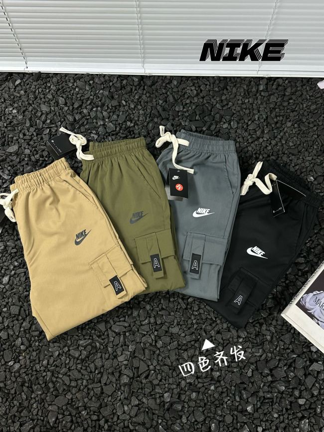 一目惚れ♪ ナイキ n級品 春夏日系ポケット付ストレートパンツカジュアルアウトドアパンツ4色