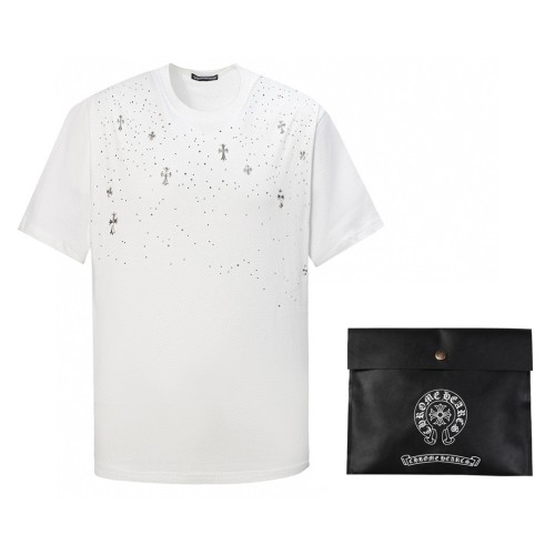 追跡付 クロムハーツ n級品 重工満天星十字架ドリル半袖Tシャツ