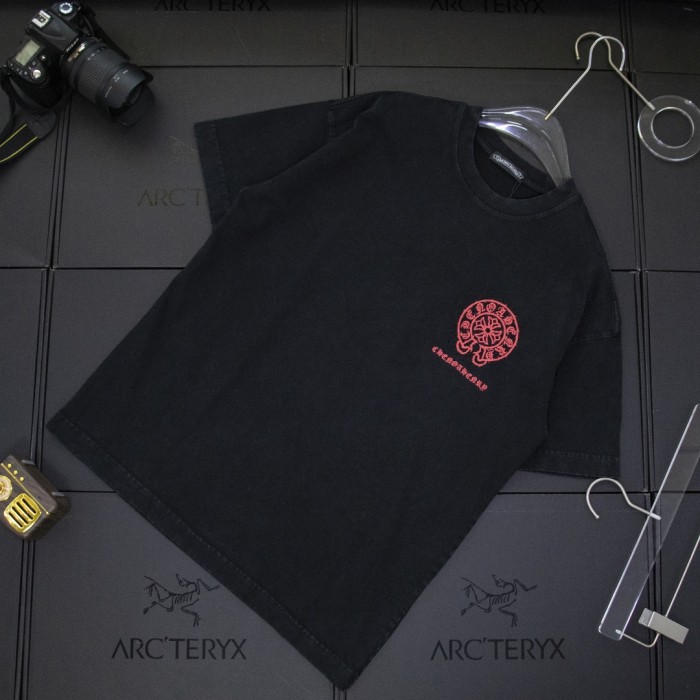 高品質 クロムハーツ コピーおすすめ 2024新作雪花の炒めスラリープリント半袖Tシャツ2色