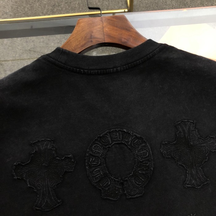 高品質 クロムハーツ スーパーコピー 2024新作布刺繍半袖Tシャツ