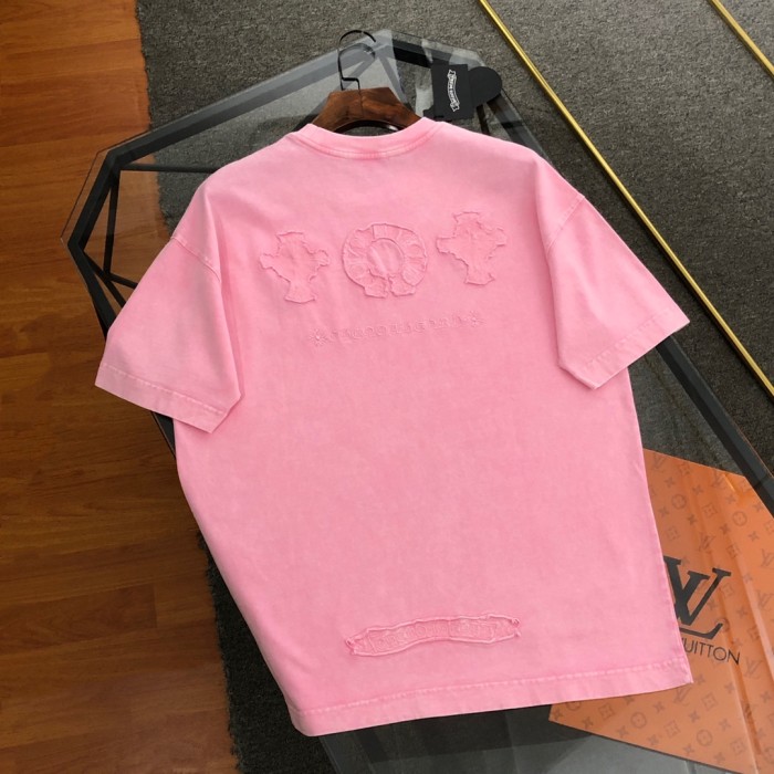 超話題! クロムハーツ コピー 2024新作布刺繍半袖Tシャツ