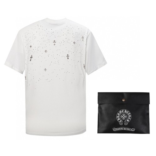 追跡付 クロムハーツ n級品 重工満天星十字架ドリル半袖Tシャツ