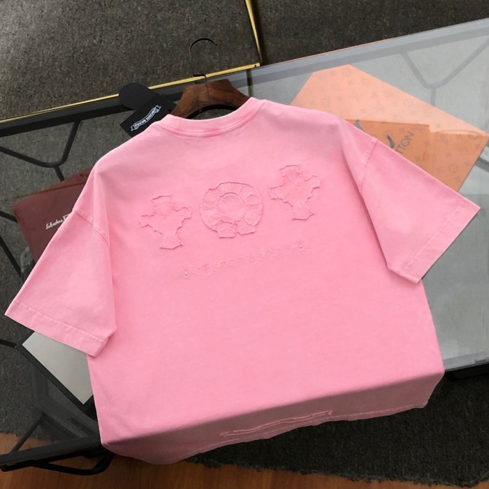 超話題! クロムハーツ コピー 2024新作布刺繍半袖Tシャツ