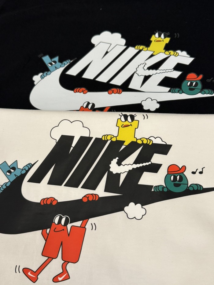 超奇跡の入荷☆ ナイキ 激安通販 24 ss夏の定番胸もとカートゥーンプリントカップル半袖Tシャツ3色