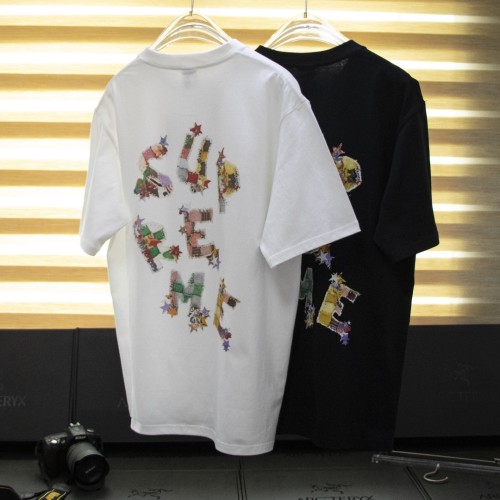 累積売上総額第１位！ シュプリーム スーパーコピー バックレインボーロゴアルファベットプリントTシャツ半袖2色