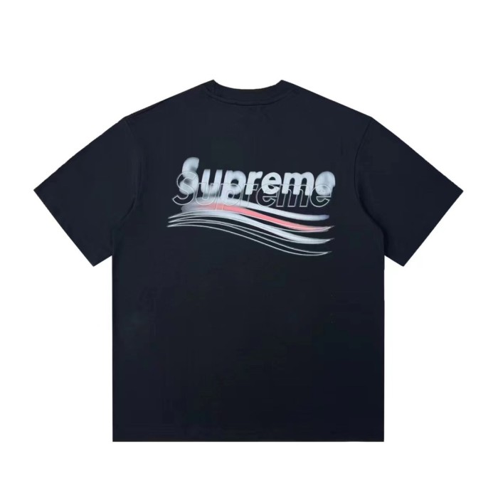 稀少 シュプリーム スーパーコピー 24 SS新連名シリーズファジィファントムウェーブロゴ半袖Tシャツ3色