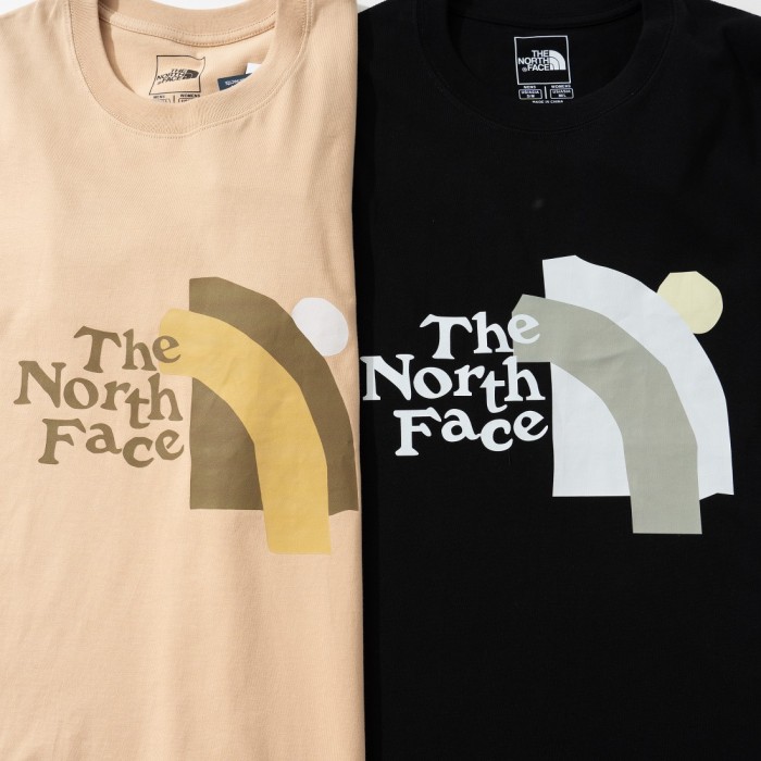 新作 ザノースフェイス 激安偽物 アウトドアカジュアル落書きロゴTシャツ3色