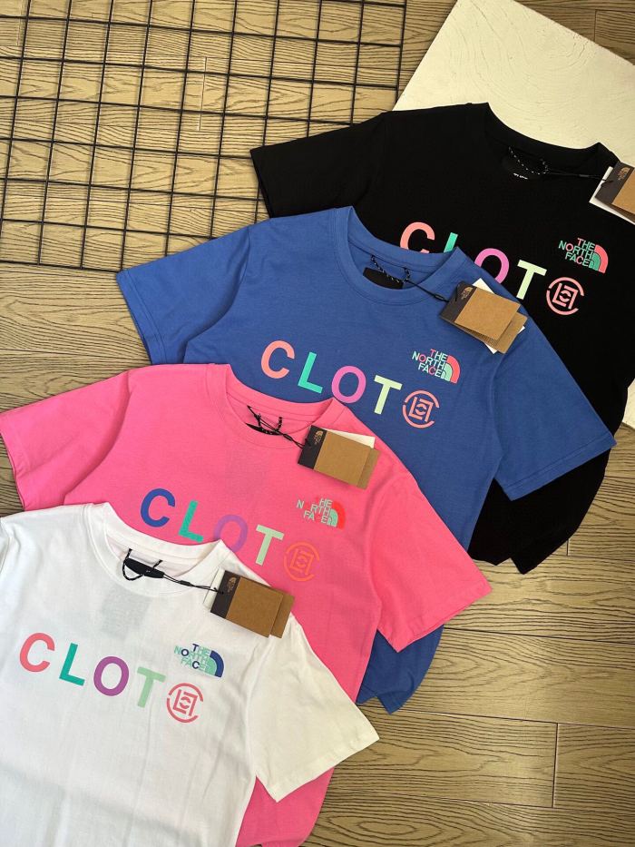 累積売上総額第１位！ザノースフェイス 偽物通販 CLOT北面連名半袖Tシャツ4色