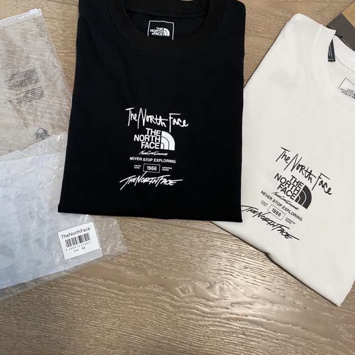 使い勝手良し ザノースフェイス コピーおすすめ 草書字目ロゴプリントコットンカジュアルショートTシャツ2色