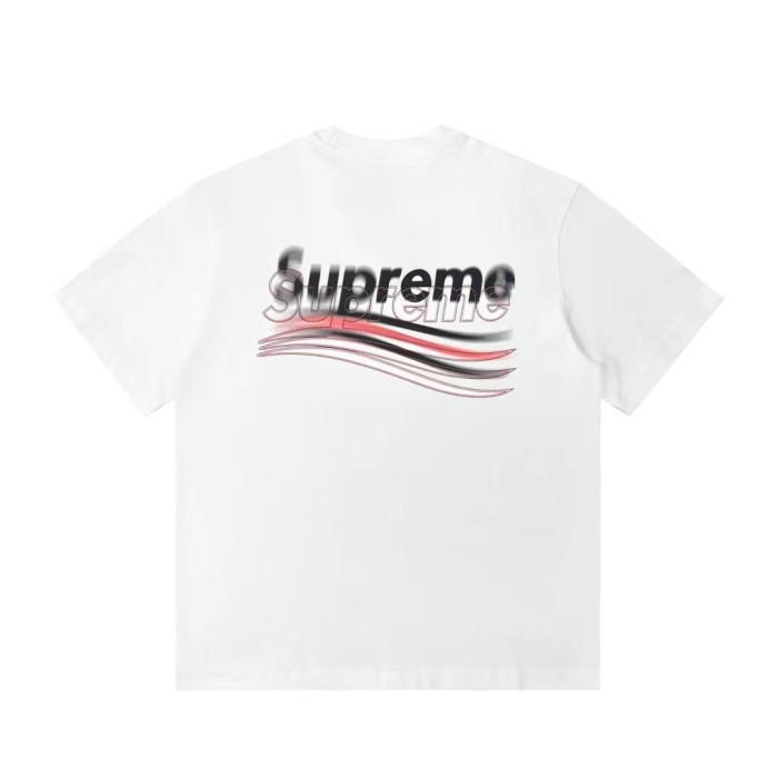 稀少 シュプリーム スーパーコピー 24 SS新連名シリーズファジィファントムウェーブロゴ半袖Tシャツ3色