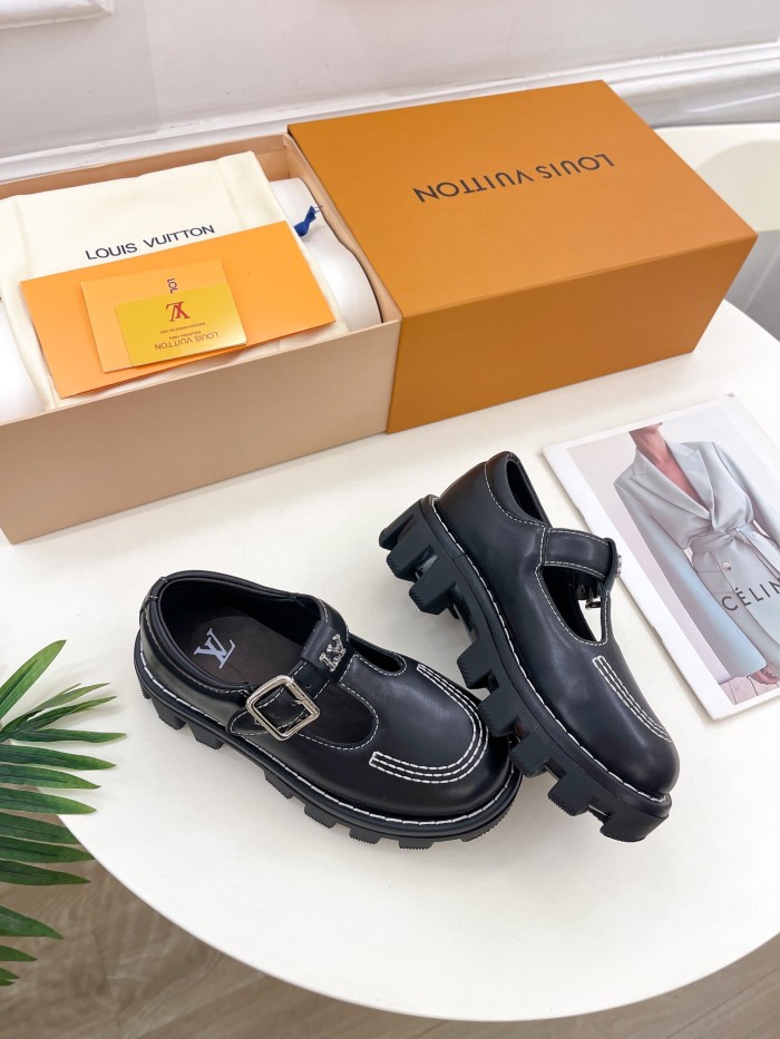 超話題! ルイヴィトン n級品 厚底メアリージェン靴
