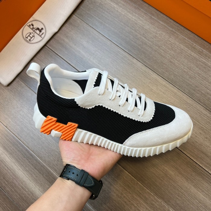 使い勝手良しエルメス コピーおすすめ ハイテク通気性のあるキャンバススニーカー
