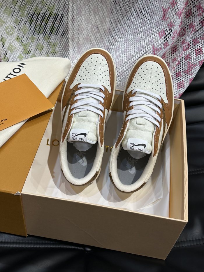 大人気 ナイキ コピーおすすめ L.v X nike連名ローカットカジュアルスニーカー