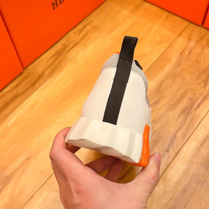 追跡付 エルメス n級品 ハイテク通気性のあるキャンバススニーカー
