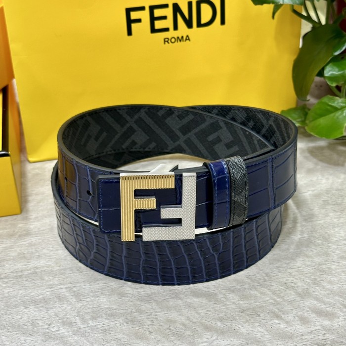 追跡付 フェンディ 激安偽物 ダブルリング正逆用ベルトFFボタンバックル