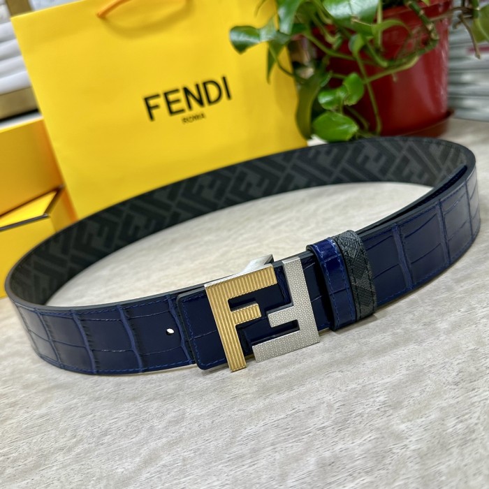 追跡付 フェンディ 激安偽物 ダブルリング正逆用ベルトFFボタンバックル