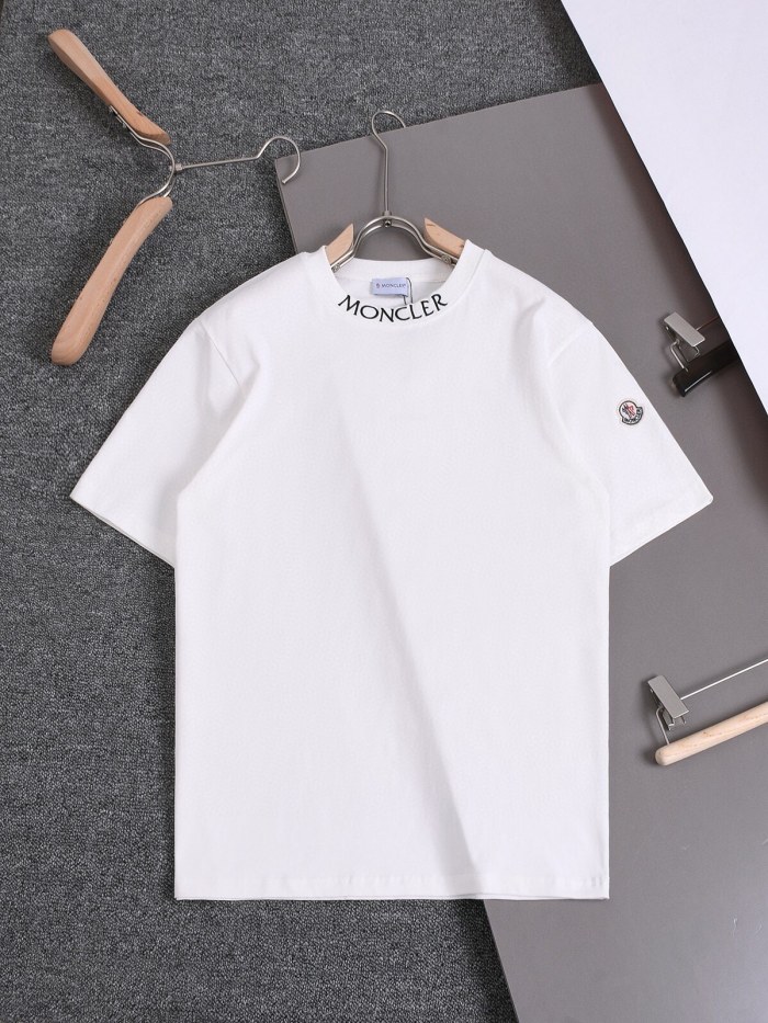 一目惚れ♪ モンクレール コピー ベーシックネック刺繍ロゴラウンドネック半袖Tシャツ
