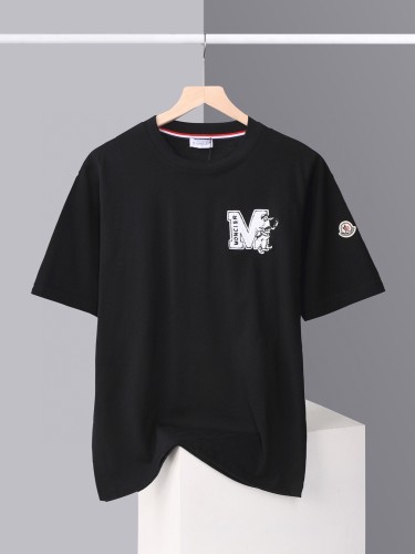 日本未入荷 モンクレール スーパーコピー 2024春夏ベーシックMアルファベット斑点犬タオル刺繍ラウンドネック半袖Tシャツ