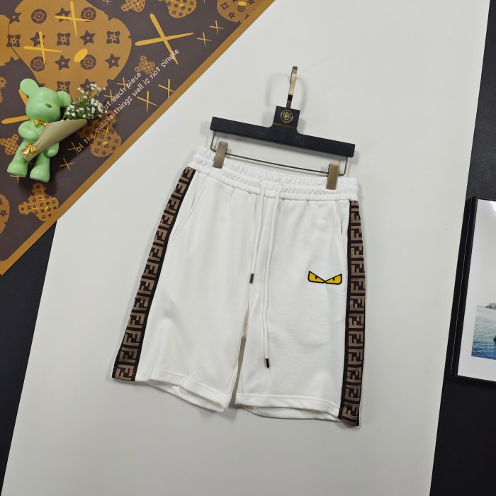 大人気 フェンディ コピー ニューモンスター目の悪魔の目の刺繍織りのカジュアルパンツ5分パンツ2色
