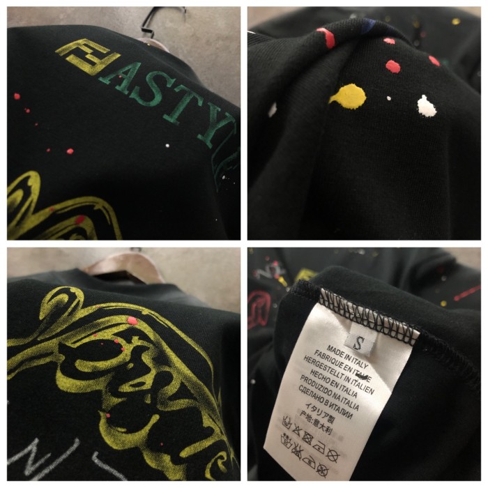 【限定】フェンディ n級品 2024新作ペイントグラフィティプリント半袖Tシャツ