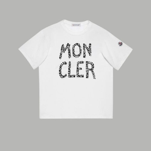 超奇跡の入荷☆ モンクレール コピーおすすめ 24SS変則アルファベットパッチワーク刺繍スモールロゴ半袖Tシャツ