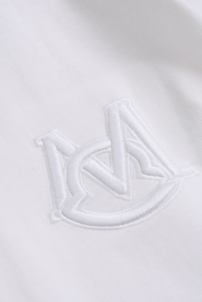 【話題商品！】モンクレール n級品 刺繍ロゴラウンドネック半袖Tシャツ