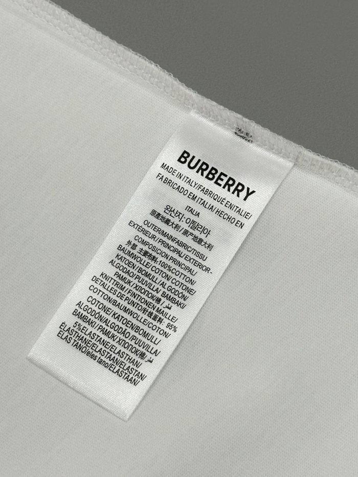 稀少 バーバリー コピーおすすめ の最新トップバージョンの胸元戦馬刺繍工芸半袖Tシャツ