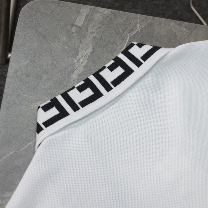 大人気 フェンディ n級品 刺繍ポロシャツカジュアル半袖Tシャツ